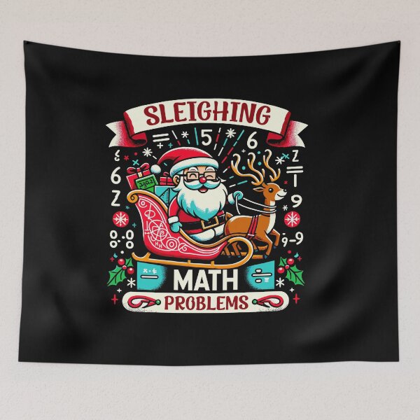 Item preview, Sleighing Santa Math Problems Funny Christmas Math Teacher designed and sold by Dressed For  Duty.