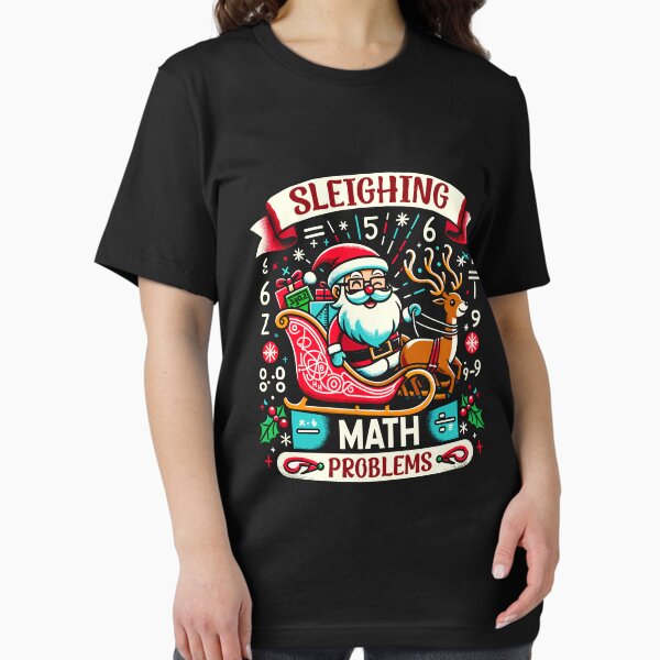Item preview, Sleighing Santa Math Problems Funny Christmas Math Teacher designed and sold by Dressed For  Duty.