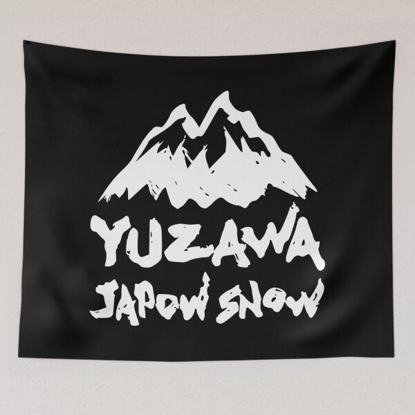 Item preview, Yuzawa Ski Resort, Niigata Japan - White | Snowboard Decal Japow Snow designed and sold by PawaPotto.
