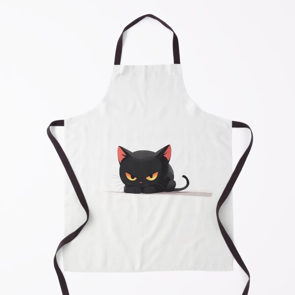 Item preview, Angry Black Cat Cartoon Illustration designed and sold by GoldenTealArts.