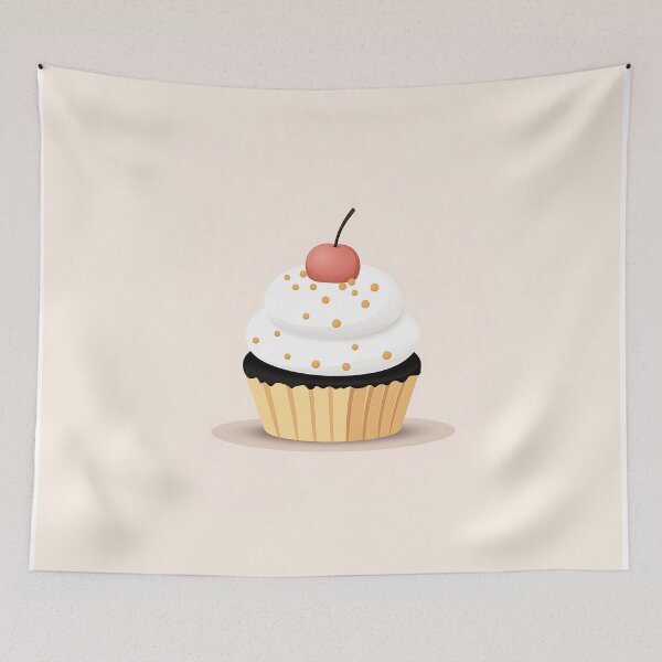 Item preview, Cute Cupcake with Cream and Cherry designed and sold by GoldenTealArts.