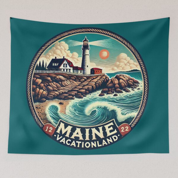 Item preview, Maine: Escape to Vacationland Serenity designed and sold by communedesigns.