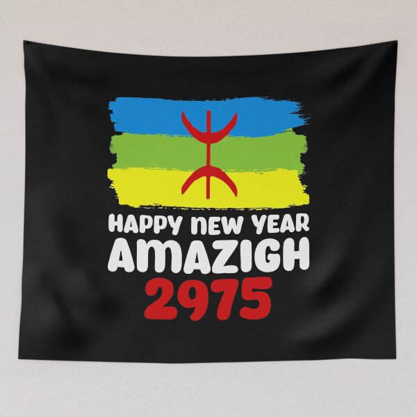 Item preview, Happy New Year Amazigh 2975 Amazigh Flag Happy Yennayer 2025 Berber Yennayer Amazigh Tifinagh Alphabet designed and sold by Stick-Artistry.