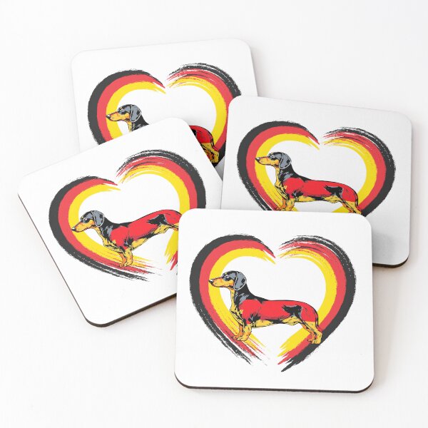Item preview, dashhound Cute and Vintage Dachshund Art. With German flag designed and sold by swiftbinaries.