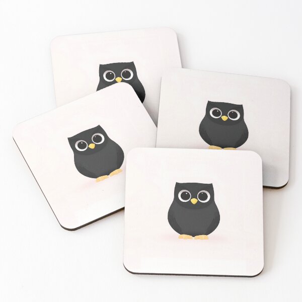 Item preview, Cute Minimalist Black Owl Illustration designed and sold by GoldenTealArts.