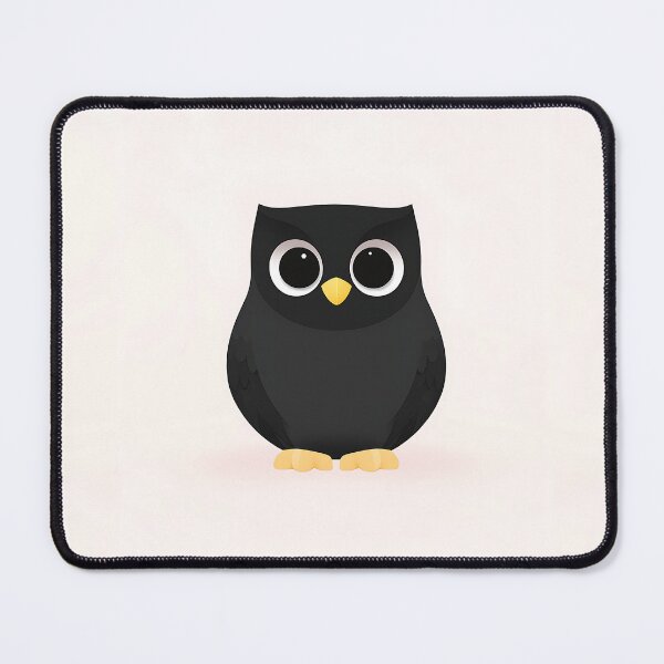 Item preview, Cute Minimalist Black Owl Illustration designed and sold by GoldenTealArts.