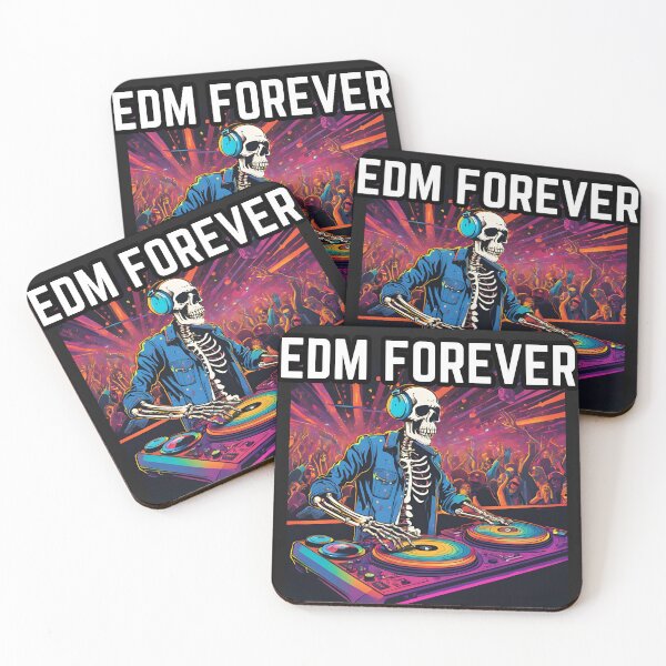 Item preview, Electronic Dance Music Forever Skeleton DJ designed and sold by FroggyFly Designs.