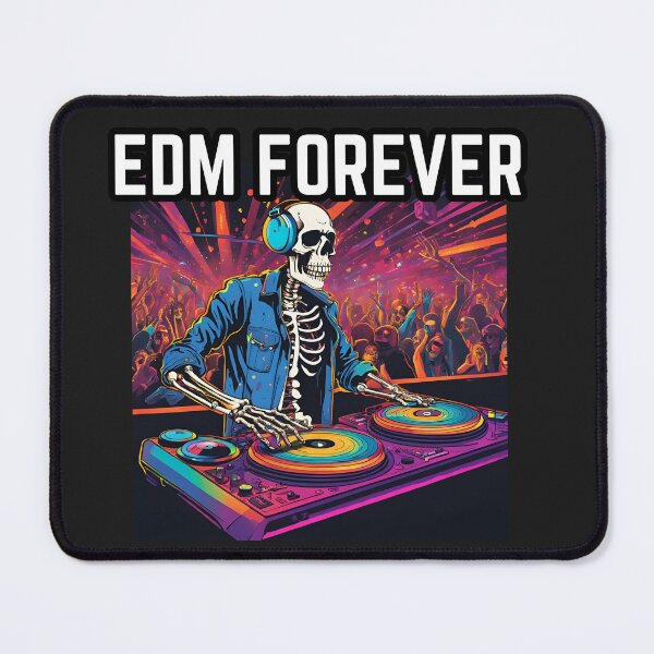 Item preview, Electronic Dance Music Forever Skeleton DJ designed and sold by FroggyFly Designs.
