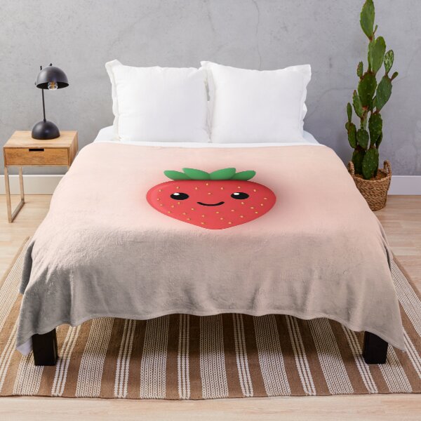 Item preview, Adorable Kawaii Strawberry Cartoon Character designed and sold by GoldenTealArts.