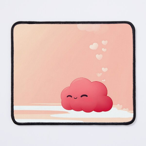 Item preview, Smiling Pink Cloud with Heart Background designed and sold by GoldenTealArts.