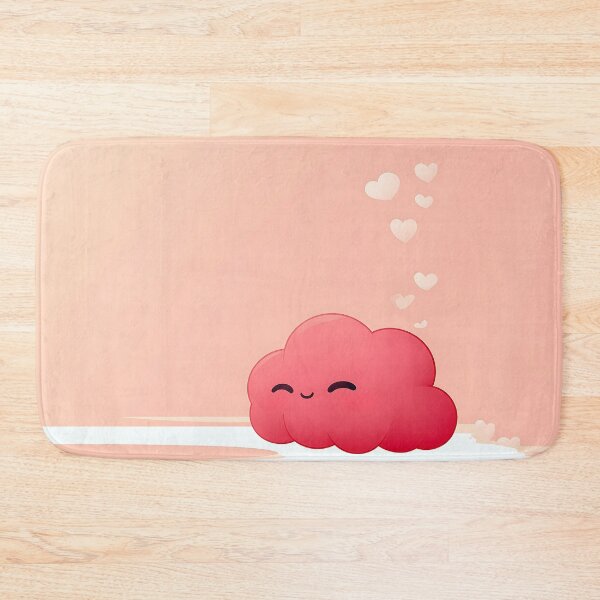 Item preview, Smiling Pink Cloud with Heart Background designed and sold by GoldenTealArts.