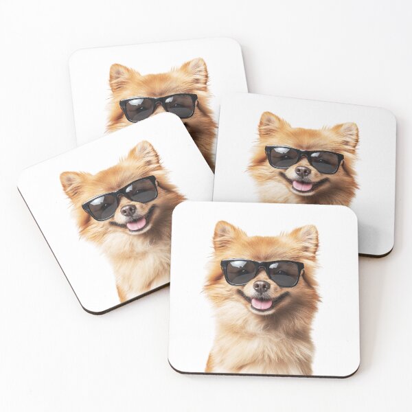 Artikelvorschau, Lustiger cooler Pommerscher Hund mit Sonnenbrille entworfen und verkauft von LazyOwlStore.