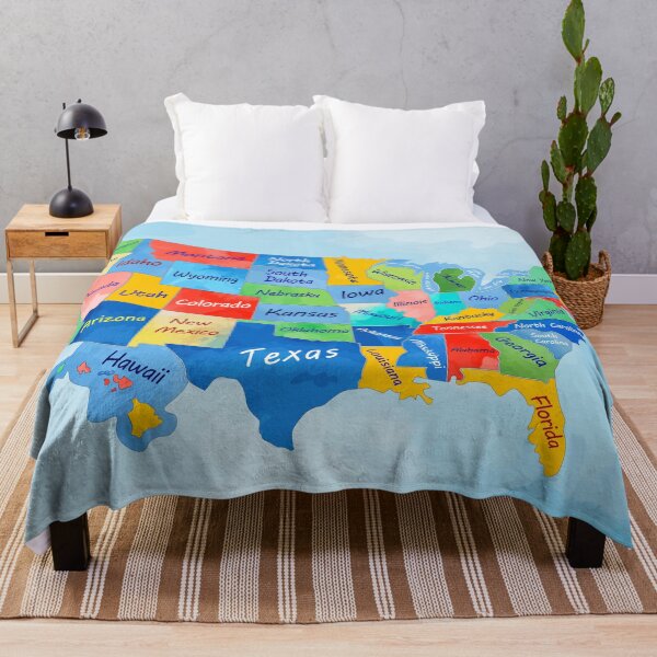 Item preview, USA MAP watercolor artwork designed and sold by LIRAZ ZIV.