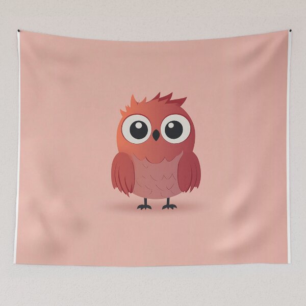 Item preview, Adorable Red Bird Illustration on Pink Background designed and sold by GoldenTealArts.