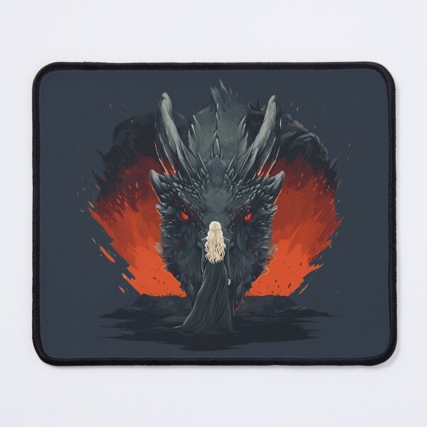 Tappetino Per Mouse Game Of Thrones - Casa Del Drago, Stemma Targaryen, 23x19 Cm - 2