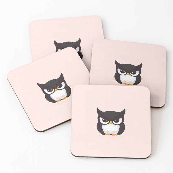 Item preview, Adorable Minimalist Owl Design on Pink Background designed and sold by GoldenTealArts.
