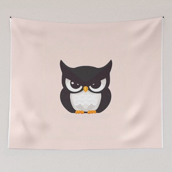 Item preview, Adorable Minimalist Owl Design on Pink Background designed and sold by GoldenTealArts.