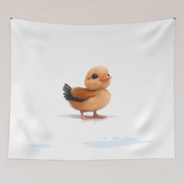 Item preview, Adorable Baby Chick White Background designed and sold by GoldenTealArts.