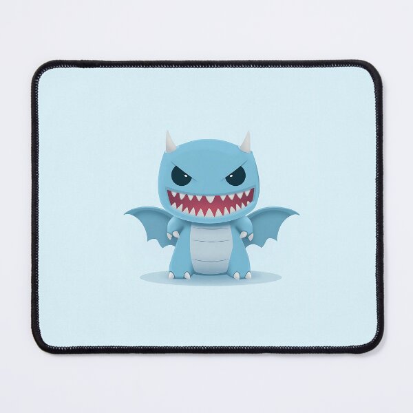 Item preview, Adorable Blue Cartoon Dragon Flat Illustration designed and sold by GoldenTealArts.