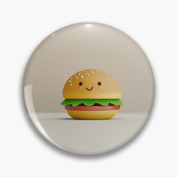 Item preview, Cute 3D Burger Illustration on White Background designed and sold by GoldenTealArts.
