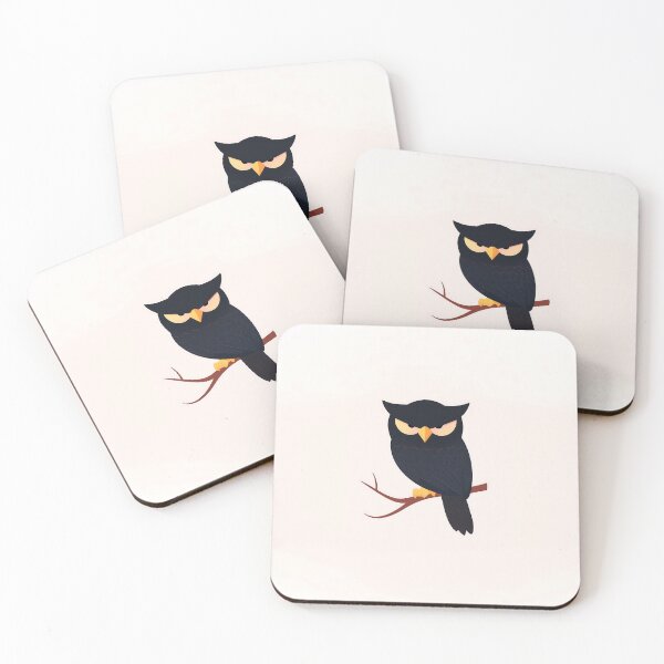 Item preview, Minimalist Owl Sitting on Branch Illustration designed and sold by GoldenTealArts.