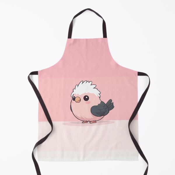 Item preview, Cute Pink and White Bird Illustration designed and sold by GoldenTealArts.