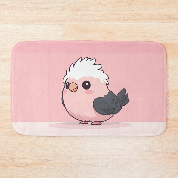 Item preview, Cute Pink and White Bird Illustration designed and sold by GoldenTealArts.
