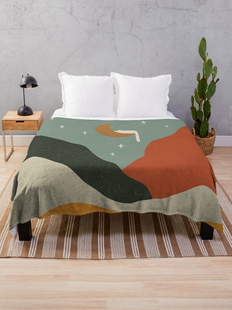Thumbnail 1 of 6, Throw Blanket, Cat Landscape 203 designed and sold by ilovedoodle.