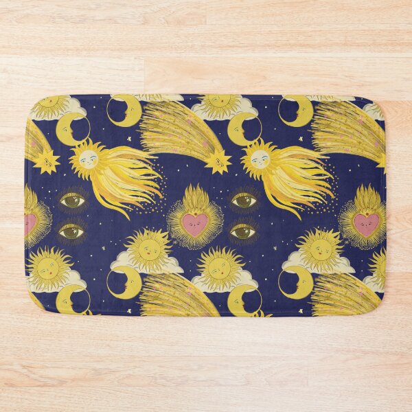 Item preview, 90 retro Celestial Claddagh Hearts and Cosmic Sun, Moon, and Shooting Stars Print – Perseids Meteor Shower  designed and sold by Jemma Jamie Skidmore.