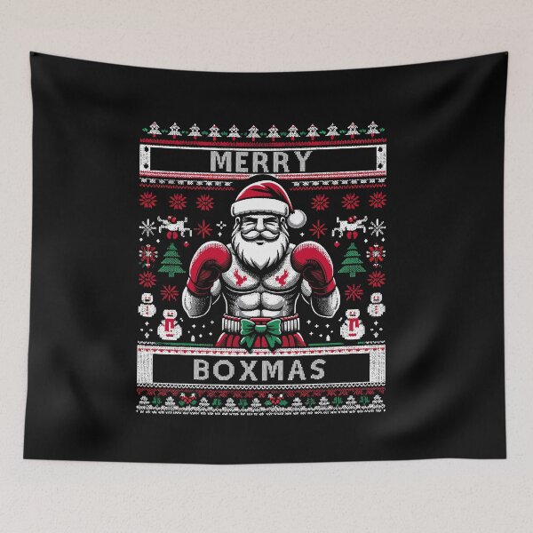 Item preview, Merry Boxmas Christmas Santa Gloves Boxing Ugly Christmas designed and sold by Dressed For  Duty.