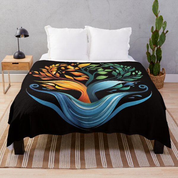 Item preview, Whimsical Tree with Flowing Water - Tree of Life - Elements in Harmony designed and sold by EmiBarDesign.