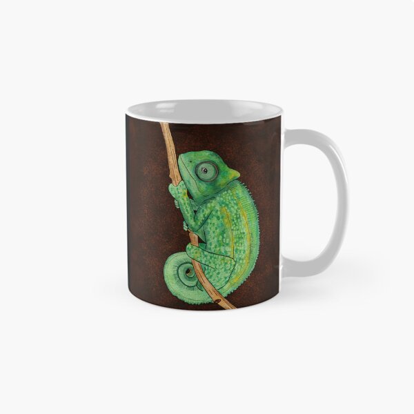 Item preview, A green Chameleon clings to a branch. designed and sold by Kanoknate.