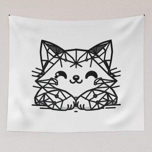 Item preview, Cute Geo Cat,, Cat dad, lonely cat, Cat mom, Cat lover, Animal lover designed and sold by WorlDigitalArts.