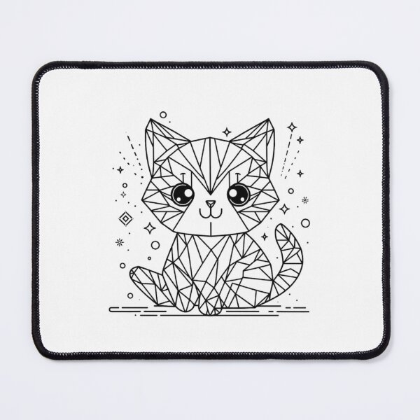 Item preview, Cute Geo Cat, lonely cat, Cat mom, Cat lover, Animal lover, Cat dad designed and sold by WorlDigitalArts.