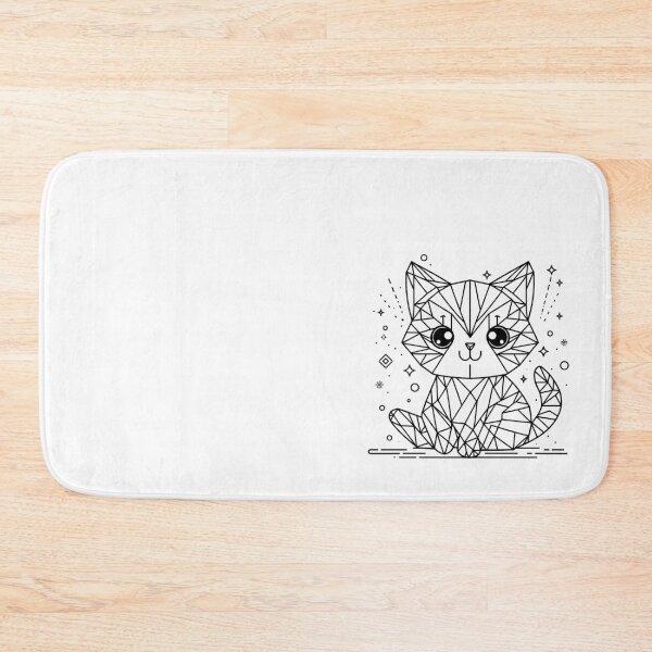 Item preview, Cute Geo Cat, lonely cat, Cat mom, Cat lover, Animal lover, Cat dad designed and sold by WorlDigitalArts.