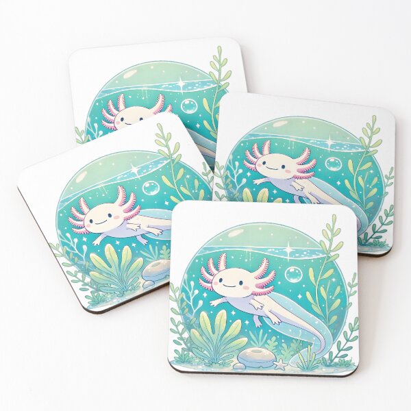 Item preview, Cheerful Axolotl in an Aquatic Haven designed and sold by Zatch-Bell.