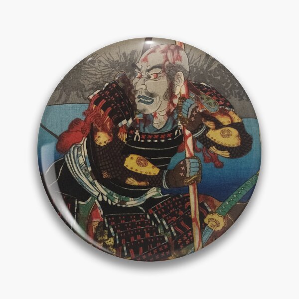 Item preview, Samurai Warrior During Battle - Vintage Japanese Ukiyo-e Woodblock designed and sold by VintageSpaceArt.