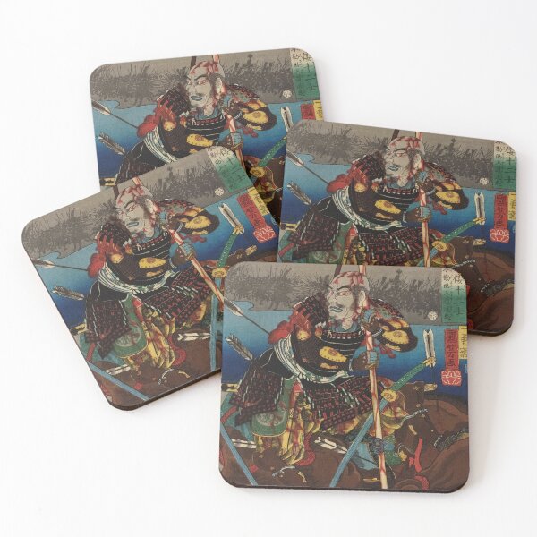 Item preview, Samurai Warrior During Battle - Vintage Japanese Ukiyo-e Woodblock designed and sold by VintageSpaceArt.