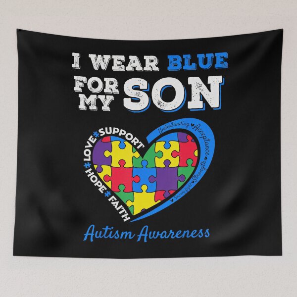 Item preview, I Wear Blue For My Son Autism Awareness Mom Dad Parents designed and sold by Galactic-Sketch.