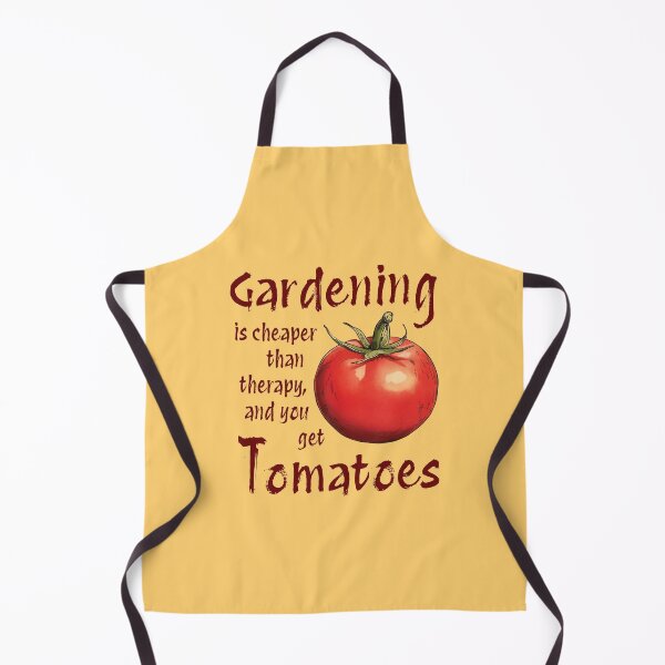Item preview, Retro Tomato Gardening Art – Vintage Plant Lover's Funny Garden Quote Print - Mustard Yellow designed and sold by CroesCreations.