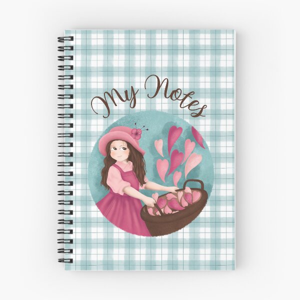 Artikelvorschau, Valentinstag Mädchen mit Herzkorb - Gingham Design entworfen und verkauft von AnnikaisDrawing.