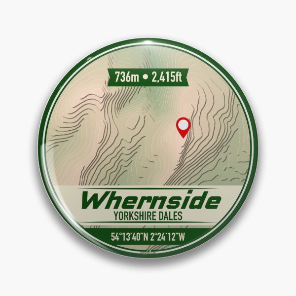 Item preview, Whernside Yorkshire Dales Hiking Sticker T-Shirt 01 designed and sold by OuterShellUK.