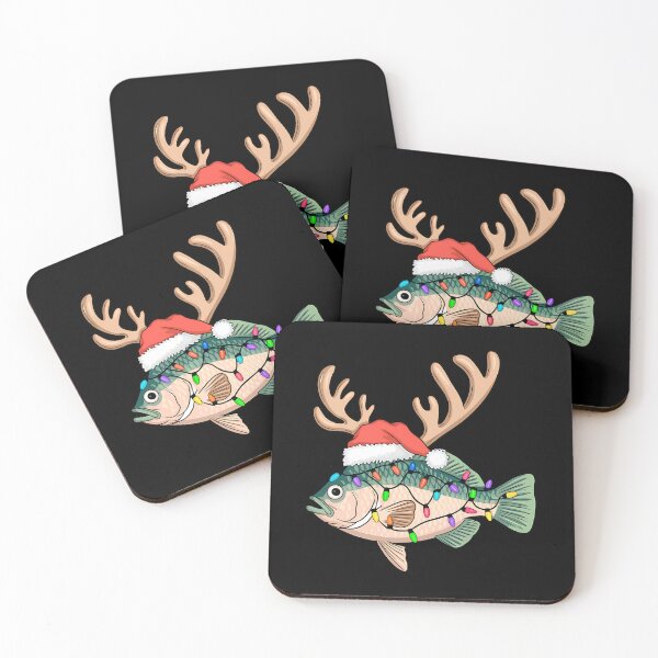 Item preview, Christmas Fish with Antlers and Santa Hat Funny Holiday Design designed and sold by Karsten Stier.