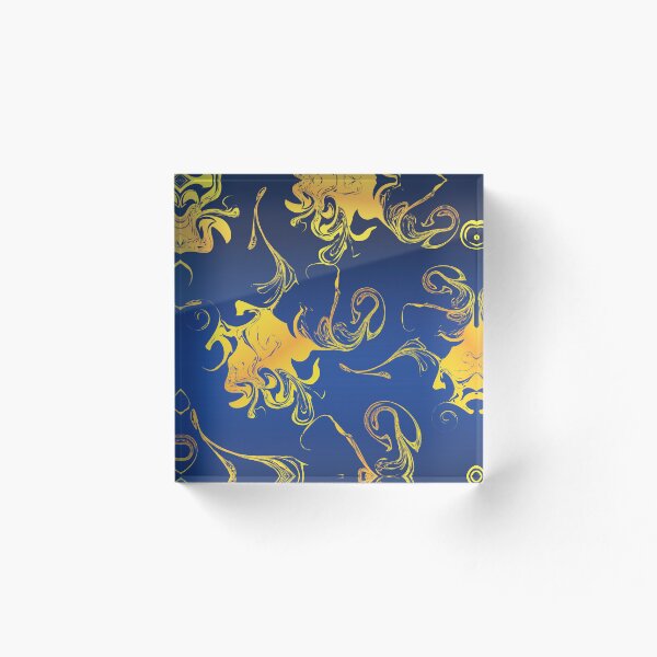 Item preview, Blue gradient background with golden abstract textur designed and sold by KC-DESIGN.