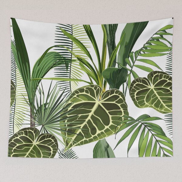 Item preview,  Alocasia plant, palm leaves on white background. designed and sold by MatyKotiv.