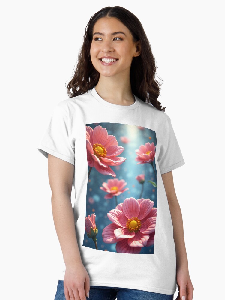 Thumbnail 1 of 7, Classic T-Shirt, Flowers designed and sold by PlokGaming.