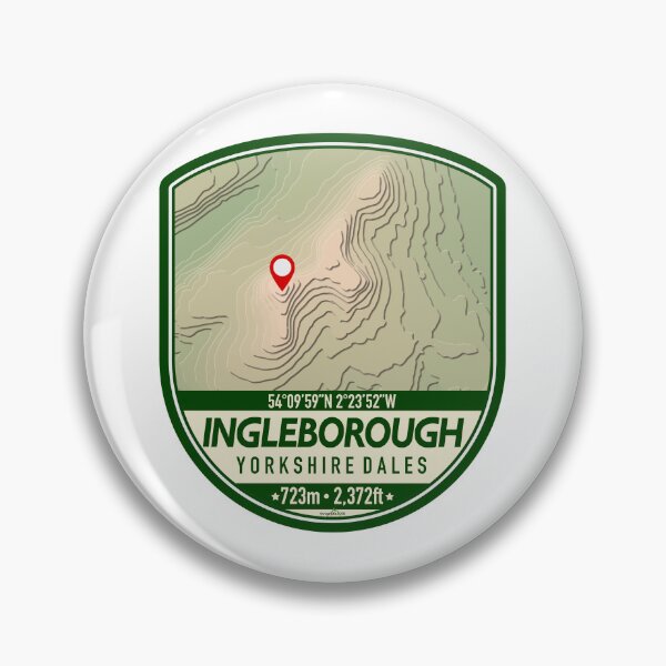 Item preview, Ingleborough Yorkshire Dales Hiking Sticker T-Shirt 01 designed and sold by OuterShellUK.