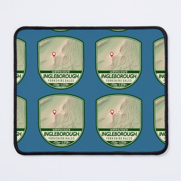 Item preview, Ingleborough Yorkshire Dales Hiking Sticker T-Shirt 01 designed and sold by OuterShellUK.