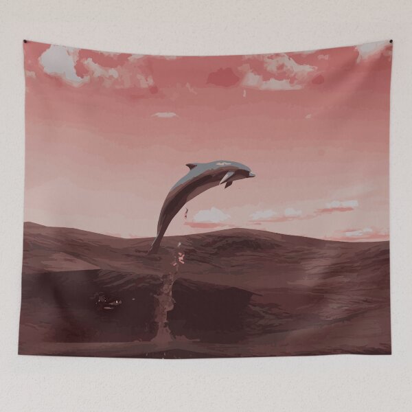 Item preview, Dolphin Illustration - Red Sunset designed and sold by OG-Graphics.