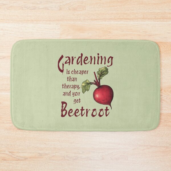 Item preview, Vintage Green Beetroot Gardening Art – Retro Garden Therapy Quote Print designed and sold by CroesCreations.